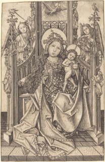 Madonna and Child Enthroned, c. 1466. Creator: Master ES.