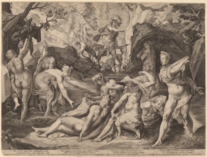 Diana Surprised by Actaeon. Creator: Aegidius Sadeler II.