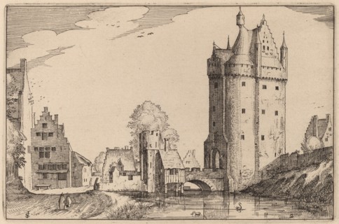 Town Gate, published 1612. Creator: Claes Jansz Visscher.