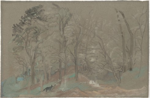 The First Snowfall, c. 1877-1887. Creator: Arthur Davies.