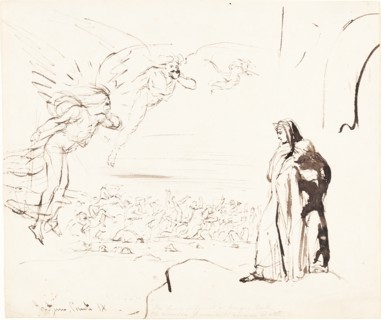 Scene from the Inferno (canto IX). Creator: William Etty.
