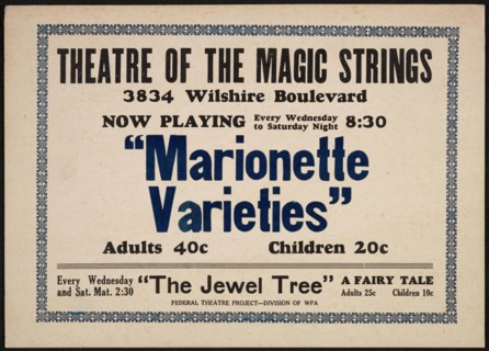Marionette Varieties, Los Angeles, 1937. Creator: Unknown.
