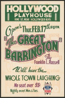 The Great Barrington, Los Angeles, 1938. Creator: Unknown.