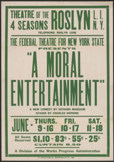 A Moral Entertainment, Roslyn, NY, 1938. Creator: Unknown.