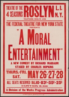 A Moral Entertainment, Roslyn, NY, 1938. Creator: Unknown.