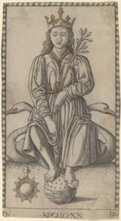 Apollo, c. 1465. Creator: Master of the E-Series Tarocchi.