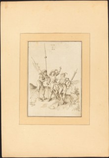 Three Lansquenets, 1780. Creator: Maria Catharina Prestel.
