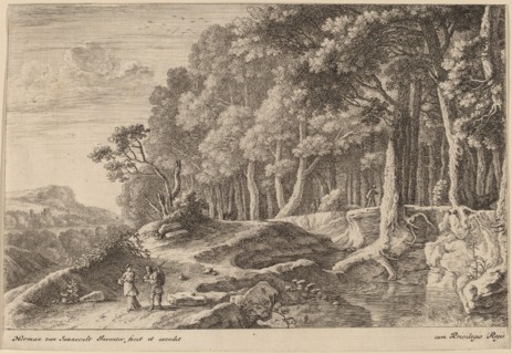 Woods Bordered by a Stream. Creator: Herman van Swanevelt.