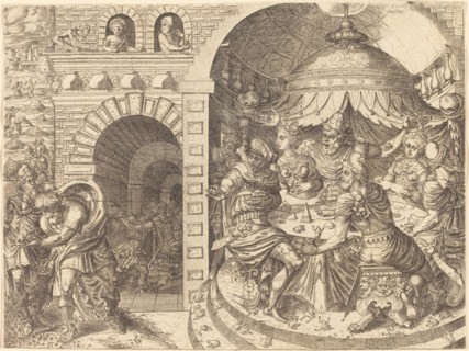 Pharaoh and the Plague of Frogs. Creator: Pierre Woeiriot.