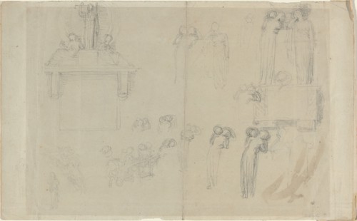 Sheet of Studies [recto and verso]. Creator: John Flaxman.