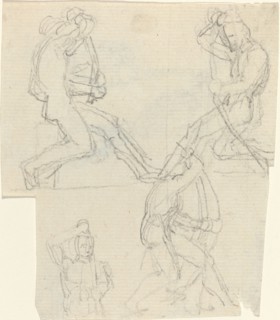 Sheet of Studies [recto and verso]. Creator: John Flaxman.