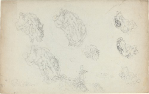 Sheet of Studies [recto and verso]. Creator: John Flaxman.