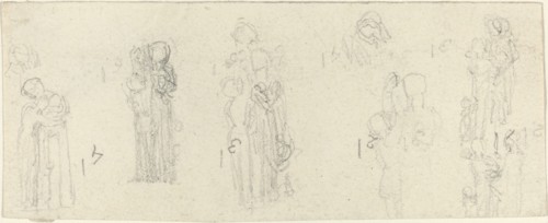 Sheet of Studies [recto and verso]. Creator: John Flaxman.