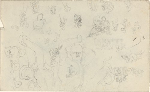 Sheet of Studies [recto and verso]. Creator: John Flaxman.
