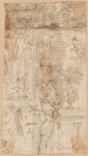 An Architectural Study with an Atlantid. Creator: Unknown.