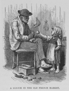 A sketch in the old French market, 1882. Creator: Unknown.