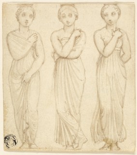 Three Draped Female Figures, n.d. Creator: Thomas Stothard.