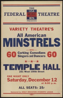 All American Minstrels, New York, [1935]. Creator: Unknown.