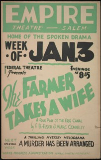 The Farmer Takes a Wife, Salem, MA, 1938. Creator: Unknown.
