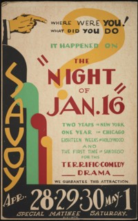 The Night of January 16, San Diego, 1938. Creator: Unknown.