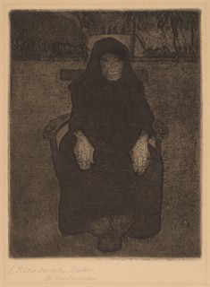 Seated Old Woman, c. 1900. Creator: Paula Modersohn-Becker.