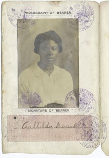 Caltilda Downes: Barbados Passport, 1917. Creator: Unknown.
