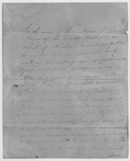 Will and testament of Daniel Juzan, 1825. Creator: Unknown.