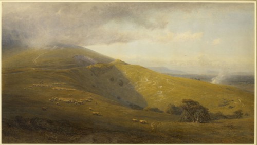 A View on the South Downs, 1871. Creator: Henry George Hine.