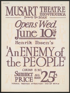 An Enemy of the People, Los Angeles, 1936. Creator: Unknown.