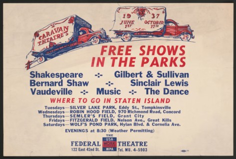 Free Shows in the Park, New York, [1930s]. Creator: Unknown.