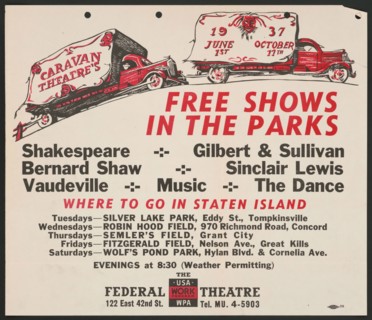 Free Shows in the Park, New York, [1930s]. Creator: Unknown.