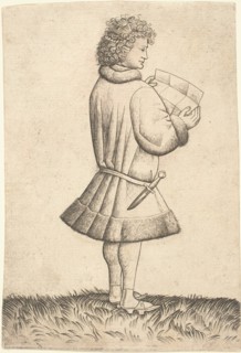 A Poet Reading, 1430s. Creator: Master of the Playing Cards.