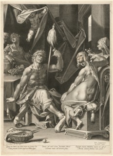 Hercules and Omphale, c. 1600. Creator: Aegidius Sadeler II.