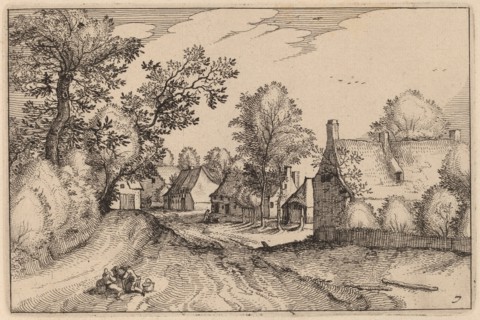 Village Road, published 1612. Creator: Claes Jansz Visscher.