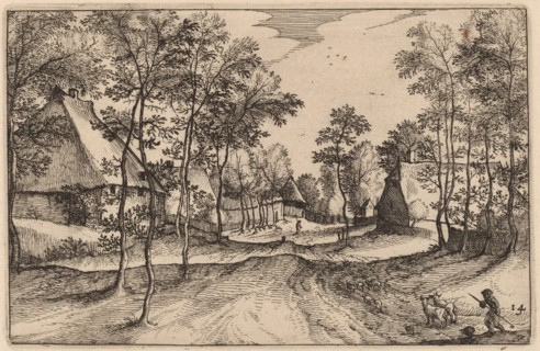 Village Road, published 1612. Creator: Claes Jansz Visscher.