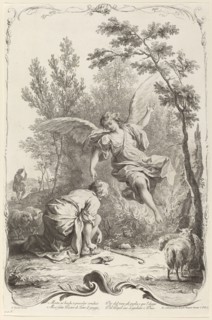 Moses and the Burning Bush, c. 1745. Creator: Joseph Wagner.