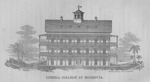 Liberia College at Monrovia., 1863. Creator: Richer Russell.