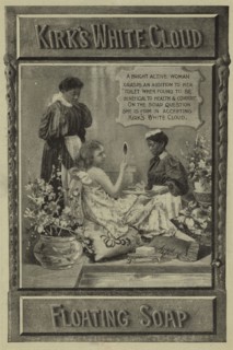 Kirk's White Cloud floating soap, 1898-02. Creator: Unknown.