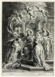 St. Ildefonso before the Virgin, 1638. Creator: Jan Witdoeck.