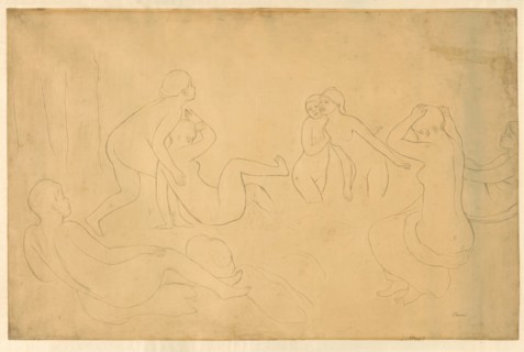 Bathers in a Forest, 1895/97. Creator: Pierre-Auguste Renoir.