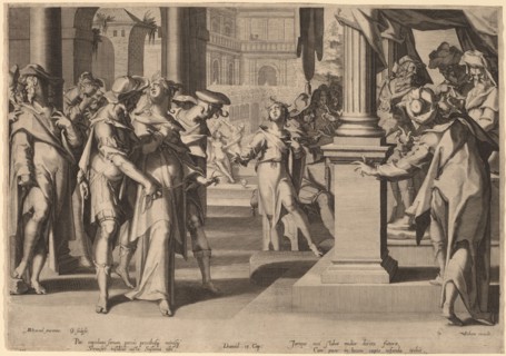 Suzannah before Daniel, 1606. Creator: Willem van Swanenburg.