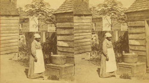 Woman with wash tub, (1868-1900?). Creator: O. Pierre Havens.