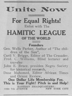 The Hamitic League of the World, 1918-1922. Creator: Unknown.