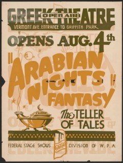 Arabian Nights Fantasy, Los Angeles, [193-]. Creator: Unknown.