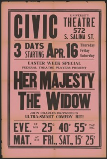 Her Majesty the Widow 1, Syracuse, NY, 1936. Creator: Unknown.