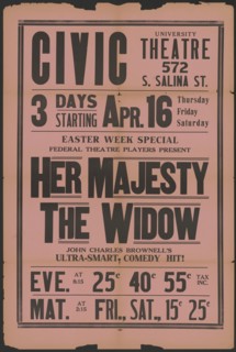 Her Majesty the Widow 2, Syracuse, NY, 1936. Creator: Unknown.