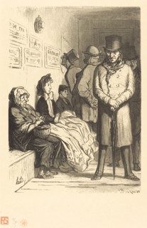 Un Bureau d'attente d'omnibus, 1862. Creator: Charles Maurand.