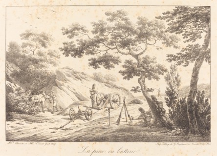 La piece en batterie, 1817. Creator: Emile Jean-Horace Vernet.
