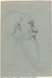 Head of a Bearded Man, Looking Right. Creator: Alexandre Bida.