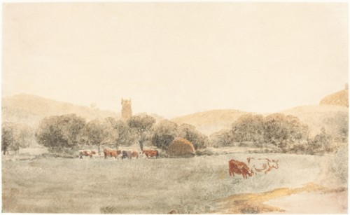 A Meadow with Cattle near Glastonbury. Creator: Peter de Wint.
